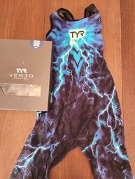 Tyr Venzo Phantom Size 26 Blue 420 Racing Swimsuit