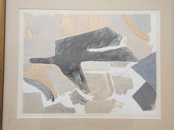 1967 Georges Braque Framed Oiseux Beige Lithograph From DLM