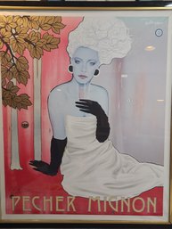 Huge Signed Razzia Pecher Mignon Serigraph Framed