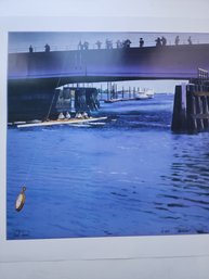 1995 Michael Norris Tick Tock Signed Litho Norwalk Ct