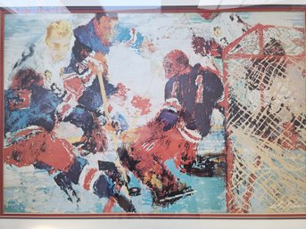 Leroy Neiman 1965 The Goalie - Very Rare Framed Litho