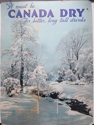 Vintage Canada Dry Advertising 30 By 41 In