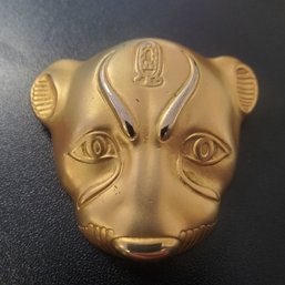 Vintage MMA 1976 Egyptian Revival Sekhmet Lioness Pendant With A Lovely Gold Wash Coating   MelbG