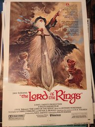1978 Lord Of The Rings Original Movie Poster