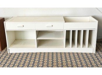 White Solid Wood Entertainment Cabinet