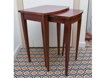 Pair Of Wood Nesting Tables