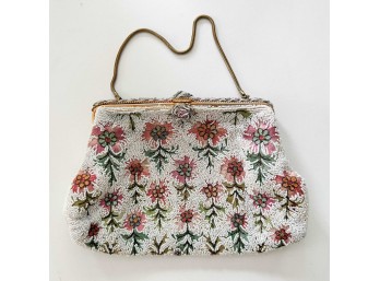 Vintage Floral Beaded Handbag