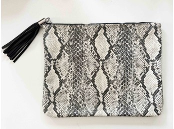 Snakeskin  Leather Clutch