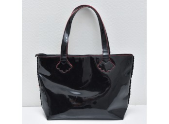Black Patent Leather Tote Bag By Stephanie Johnson