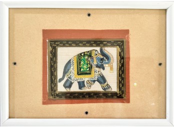'Indian Wedding Elephant' Painting On Silk