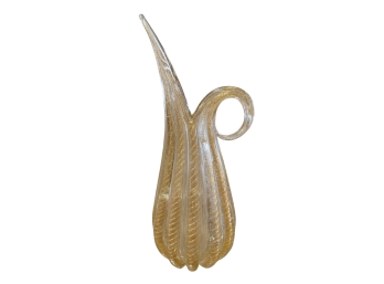 Vintage Barovier Toso Murano Cordonato D'oro Gold Art Glass Vase       TF/WAD