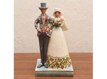 Hand Carved And Painted Wedding Couple By Jim Shore