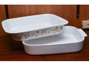 Pair Of Vintage Corningware Baking Dishes
