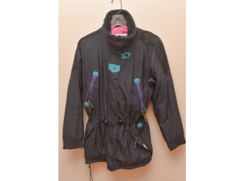 Women's Dark Blue Zip Front Ski Jacket
