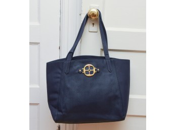 Black Leather Handbag  By Joy & Iman