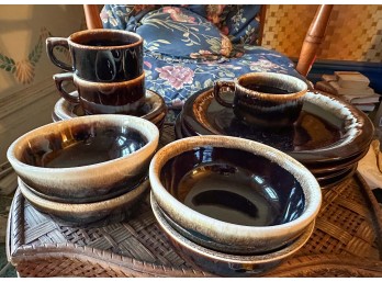 15-Piece Set Of Vintage Brownware
