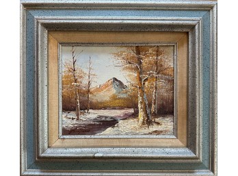 Mountain Landscape Original Oil On Canvas Signed