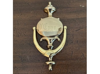 Brass Door Knocker Engraved With O'Connell