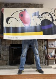 Very Large 54 X 33 Lithograph Joan Miro Printed In Italy