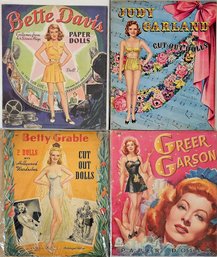 1940's Era Group Of 4 Paper Dolls Books