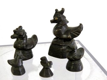 Five Cast Iron Burmese Opium Trade Weights