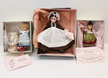 (3) Vintage Madame Alexander Dolls Including Alice In Wonderland