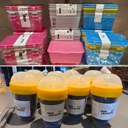 25 Ikea GLIS Storage Boxes And Eight Splitterny Snack Cups