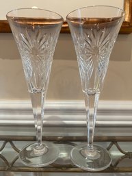 Waterford Millenium Champagne Flutes, 'HEALTH'