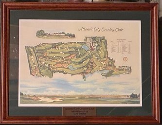 Limited Edition Map Depicting Atlantic City Country Club Golf Course