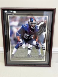 Framed Autographed Print Of NY Giants Carl Banks