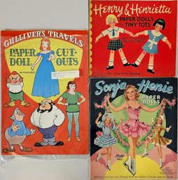 1940's Era Group Of 3 Paper Dolls Books