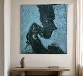 Important 1993 Large-Scale Oil On Canvas By Listed Dutch Artist Ruud Wackers (b. 1941)  59' X 55'