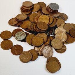 Copper 1940s Wheat Pennies (40 Plus) 80 Years Old (Copper Plus 1943 Steel Cent)