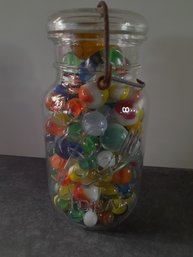 Vintage Jar Of Marbles #3