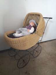 Vintage Susan Wakeem Doll In Stroller