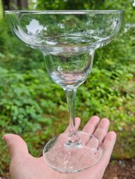 Vintage Hand-Blown Glass Set Of 4 Margarita Glasses