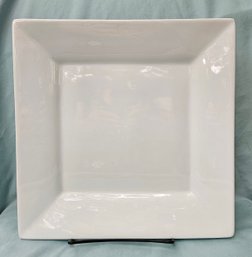 Large 12' White Porcelain Square Shaped Platter By TAG - Dishwasher, Oven, And Microwave  Safe.