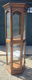 Vintage Octagonal Curio Cabinet