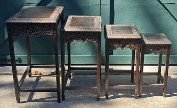Antique Asian Nesting Table Set (4 Pieces)