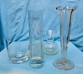 EAPG Westmoreland Specialty Co. No. 240 Paddle Wheel,  Hand-blown Glass Vase Etched Floral Design And More