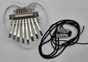 Brand New Clear, Heart Shaped Kalimba