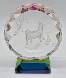 Vintage Etched Crystal Llama Figure