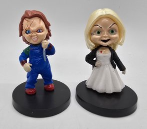 Brand New Chuck & Bride Horror Figures With Stands