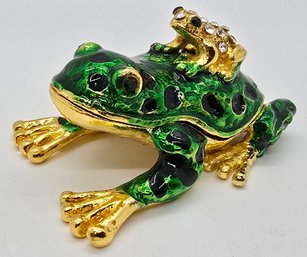 Fantastic Multi-Color Frogs Trinket Box