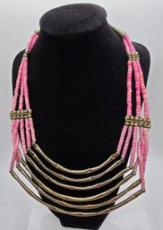 Vintage Pink Costume Necklace