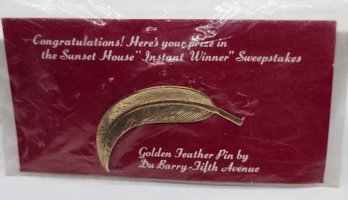 Sunset House Instant Winner Golden Feather Pin By Du Barry Fifth Avenue