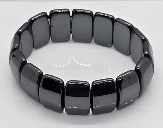 Black Hematite Beaded Stretch Bracelet
