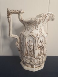 Vintage Apostles Ceramic Pitcher
