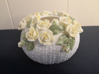 Jolie Fleurs Bone China Yellow Roses Vase