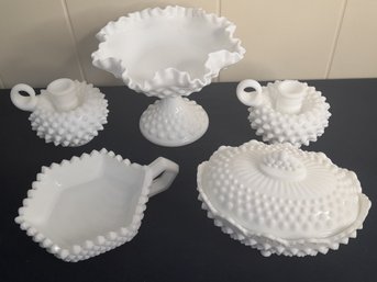 Mixed Fenton Milk Glass Lot